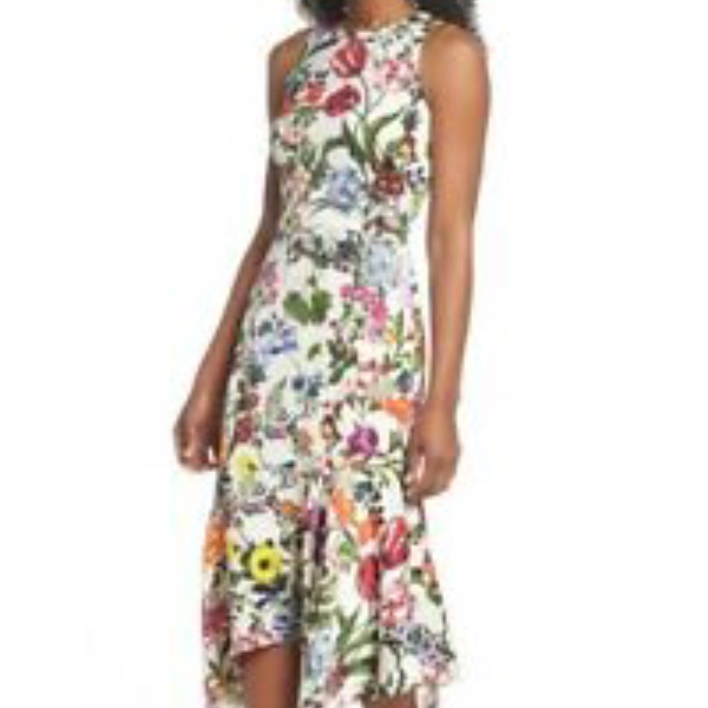 NWT Maggie London Floral Sleeveless Sheath Dress Size 16